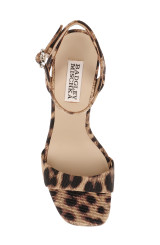 Natural Leopard | Caia Platform Sandal with Heart-Shaped Buckle Top