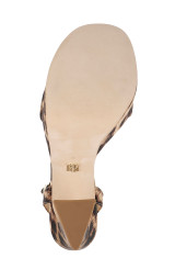 Natural Leopard | Caia Platform Sandal with Heart-Shaped Buckle Sole