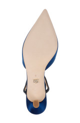 Blue | Autumn Ankle Strap Kitten Heel Pumps Sole