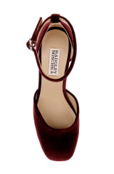 Wine Velvet | Jayda Platform Pumps Top