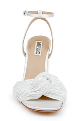 White | Dafne Open Toe Block Heel Sandals Front