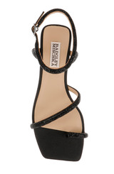 Black Crepe | Dakotah Low Block Sandals Top