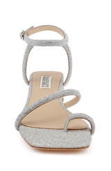 Silver | Dakotah Low Block Sandals Front