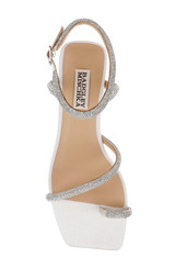 White Crepe | Dakotah Low Block Sandals Top