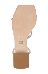 White Crepe | Dakotah Low Block Sandals Sole
