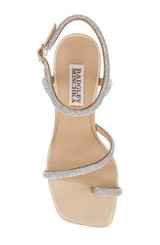 Gold Leather | Dalilah Strappy Bock Heel Sandals Top