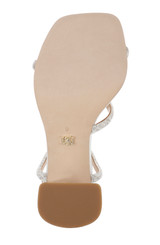 White | Dalilah Strappy Bock Heel Sandals Sole