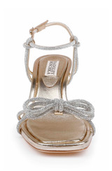 Gold Leather | Dandelion Ankle Strap Kitten Heel Sandals Front