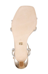 Gold Leather | Dandelion Ankle Strap Kitten Heel Sandals Sole