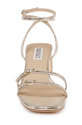 Gold Lizard | Dania Ankle Strap Low Block Sandals Front