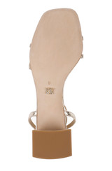 Gold Lizard | Dania Ankle Strap Low Block Sandals Sole