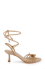 Reed Leather | Darlyn Ankle Tie Mid Heel Sandals Side