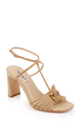 Reed Leather | Debora T-Strap Block Heel Sandals Front Side