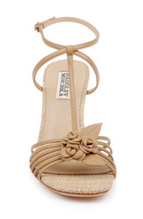 Reed Leather | Debora T-Strap Block Heel Sandals Front