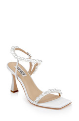 White | Demi Open Toe High Heel Sandals Front Side