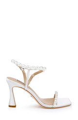 White | Demi Open Toe High Heel Sandals Side