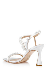 White | Demi Open Toe High Heel Sandals Back Side