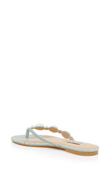 Seaglass | Dyana Pearl Embellished Thong Sandals Back Side