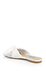 White | Darla Flat Slide Sandals Back Side