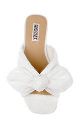 White | Darla Flat Slide Sandals Top