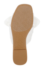White | Darla Flat Slide Sandals Sole
