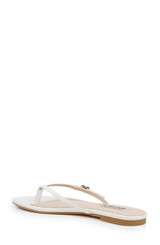 White Leather | Dynah Leather Thong Sandals Back Side