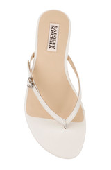 White Leather | Dynah Leather Thong Sandals Top