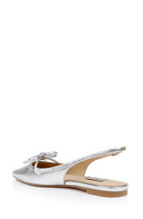 Silver | Genesis Slingback Ballet Flats Back Side