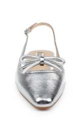 Silver | Genesis Slingback Ballet Flats Front