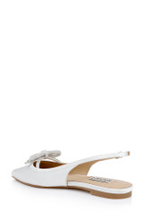 White | Genesis Slingback Ballet Flats Back Side