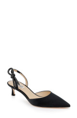 Black | Gentry Mid Heel Slingback Pumps Front Side