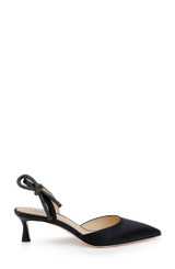 Black | Gentry Mid Heel Slingback Pumps Side