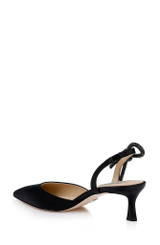 Black | Gentry Mid Heel Slingback Pumps Back Side