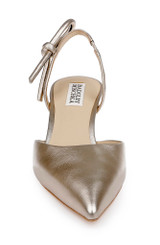 Champagne Leather | Gentry Mid Heel Slingback Pumps Front