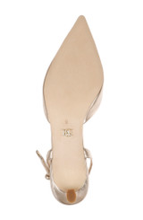 Champagne Leather | Gentry Mid Heel Slingback Pumps Sole