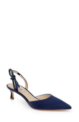 Midnight | Gentry Mid Heel Slingback Pumps Front Side