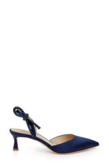 Midnight | Gentry Mid Heel Slingback Pumps Side