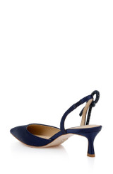 Midnight | Gentry Mid Heel Slingback Pumps Back Side