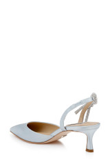 Moonstone Blue | Gentry Mid Heel Slingback Pumps Back Side