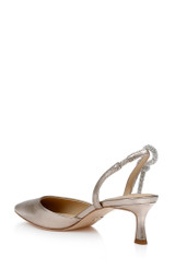 Champagne Leather | Gentry II Mid Slingback Pumps Back Side