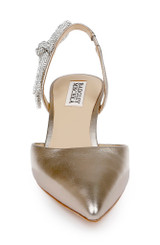 Champagne Leather | Gentry II Mid Slingback Pumps Front