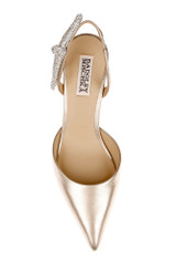 Champagne Leather | Gentry II Mid Slingback Pumps Top