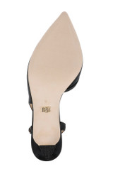 Black | Georgie Pointed Slingback Pumps Sole