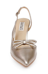 Champagne Leather | Georgie Pointed Slingback Pumps Front