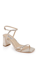 Gold Lizard | Giabella Open Toe Block Heels Front Side