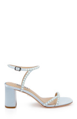 Moonstone Blue | Giabella Open Toe Block Heels Side