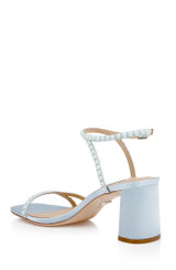 Moonstone Blue | Giabella Open Toe Block Heels Back Side