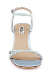 Moonstone Blue | Giabella Open Toe Block Heels Front