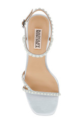 Moonstone Blue | Giabella Open Toe Block Heels Top