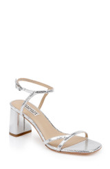Silver Lizard | Giabella Open Toe Block Heels Front Side